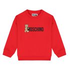 Younger Red Teddy Bear Logo Sweatshirt, 3, hi-res
