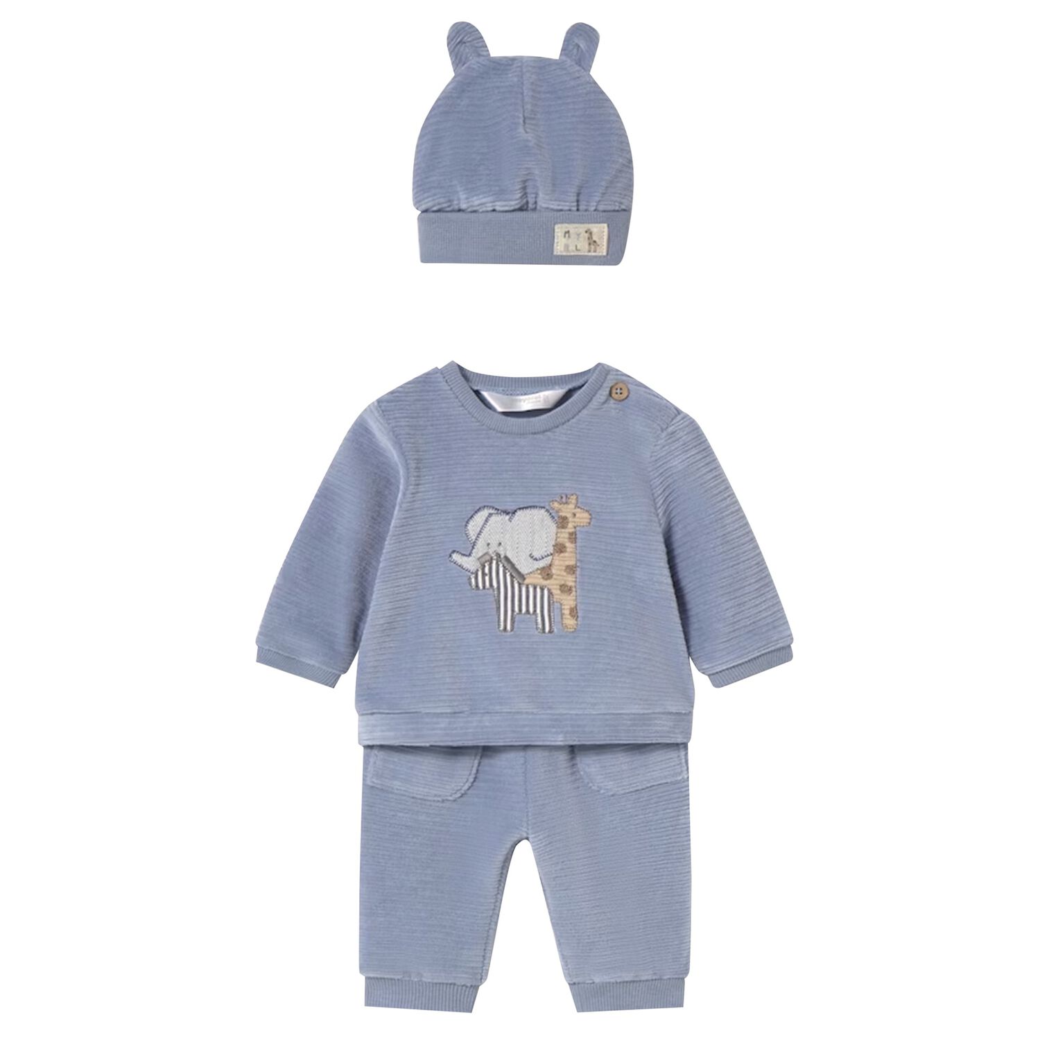 Baby Boys Blue Animals Tracksuit Set, 2, hi-res image number null