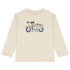 Boys Ivory & Blue Motorbike T-Shirt ( 2pack ), 4, hi-res