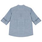 طقم أولاد شورت باللون العاجي والأزرق, 1, hi-res