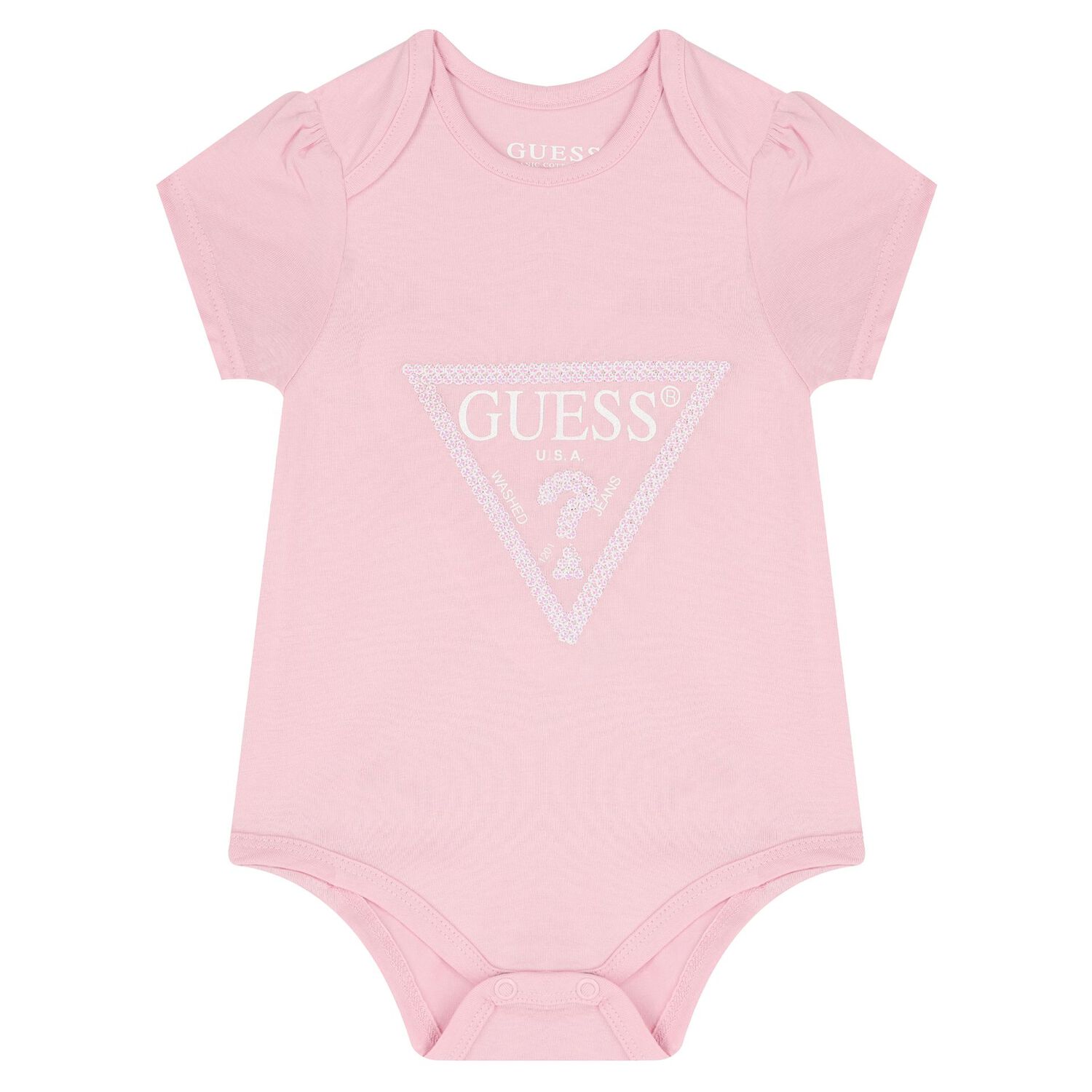 Baby Girls Ivory & Pink Logo Trouser Set, 1, hi-res