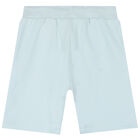 Boys Blue Logo Shorts, 1, hi-res
