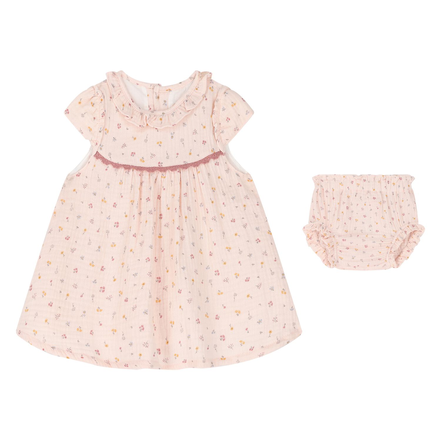Baby Girls Pink Floral Dress Set, 1, hi-res image number null