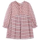 Girls Pink Floral Dress, 2, hi-res