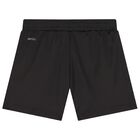 Boys Black Logo Shorts, 1, hi-res