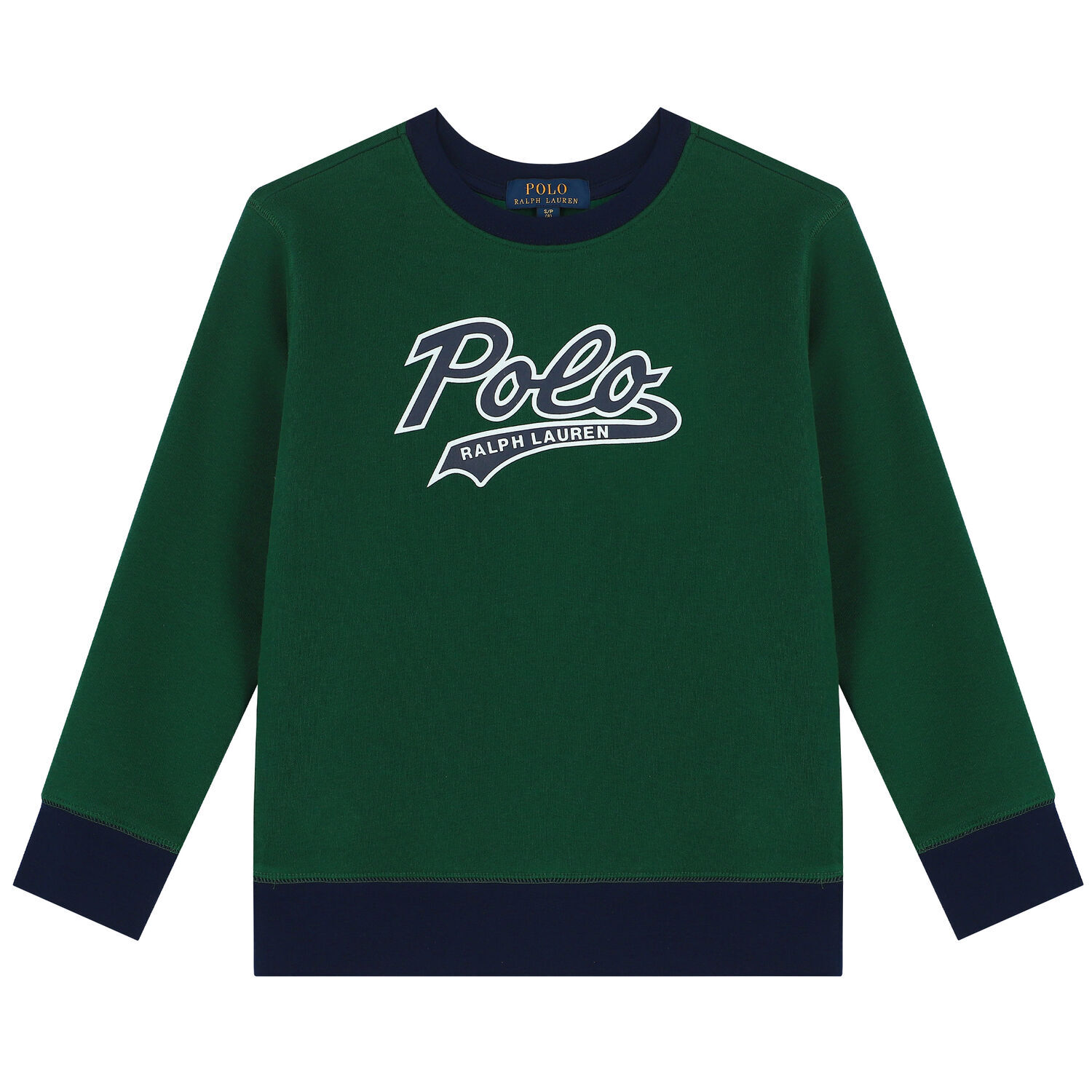 Boys Green Logo Sweatshirt, 1, hi-res
