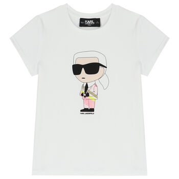 Girls White Logo T-Shirt