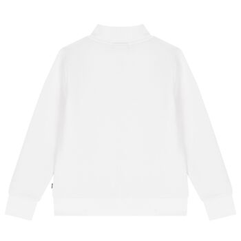Boys White Logo Sweatshirt
