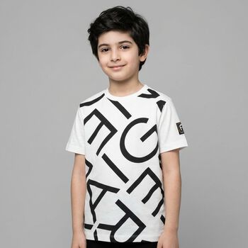 Boys White Logo T-Shirt