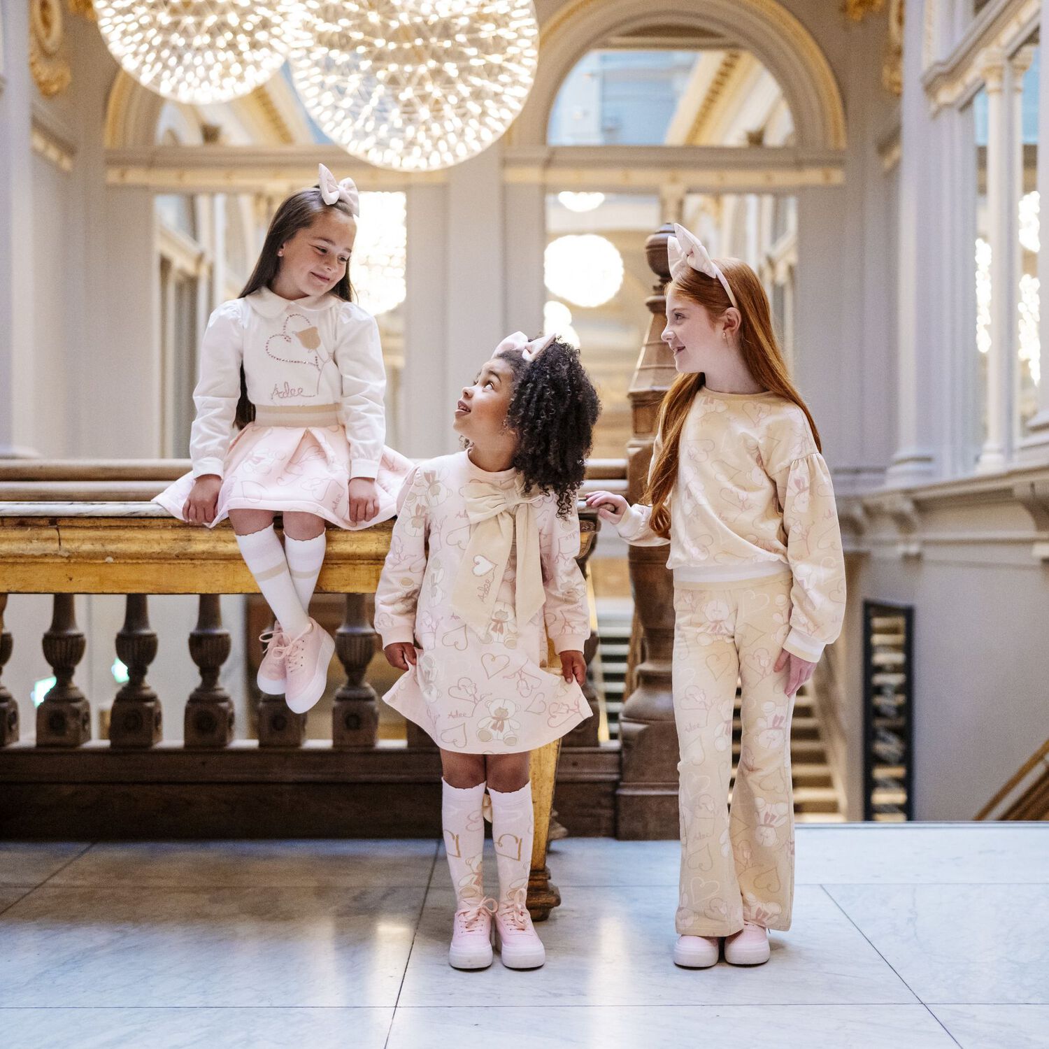 Girls White Bow Socks, 1, hi-res