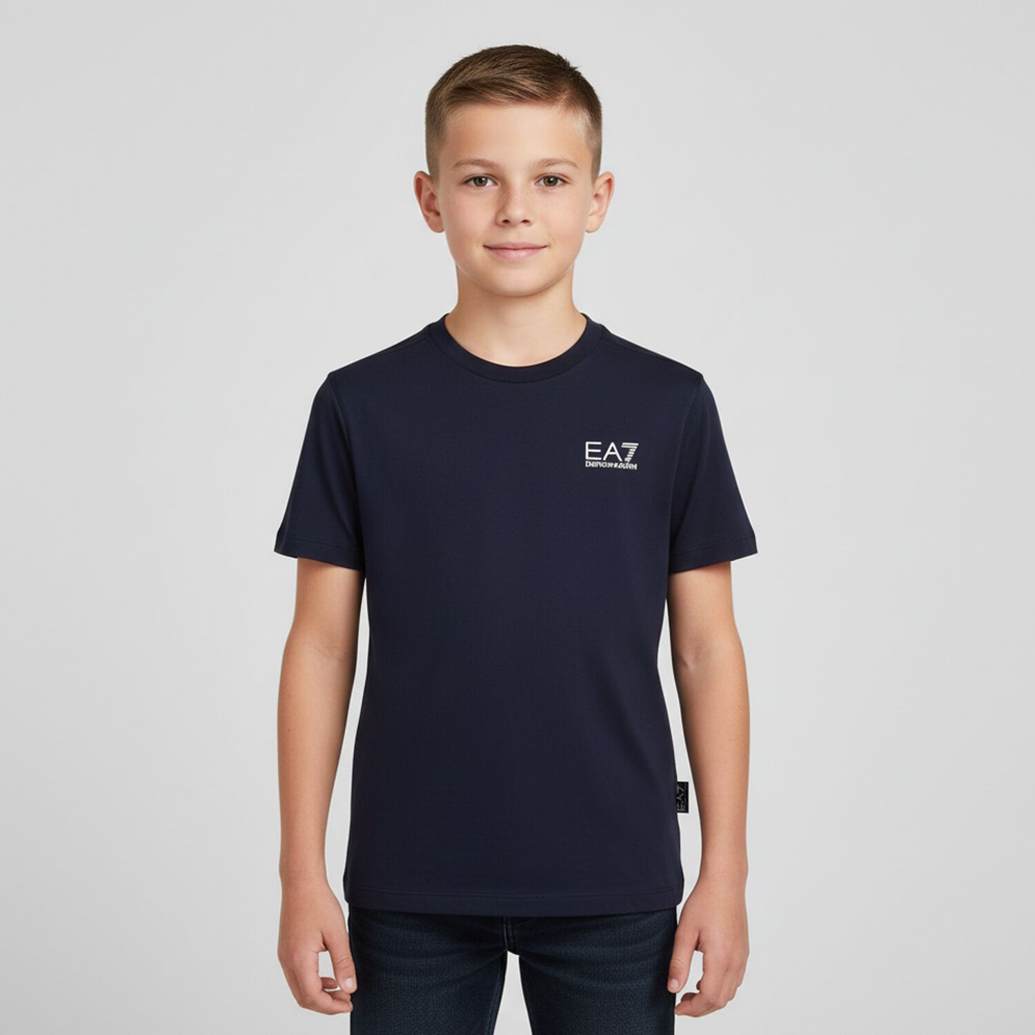Boys Navy Blue Logo T-Shirt, 3, hi-res