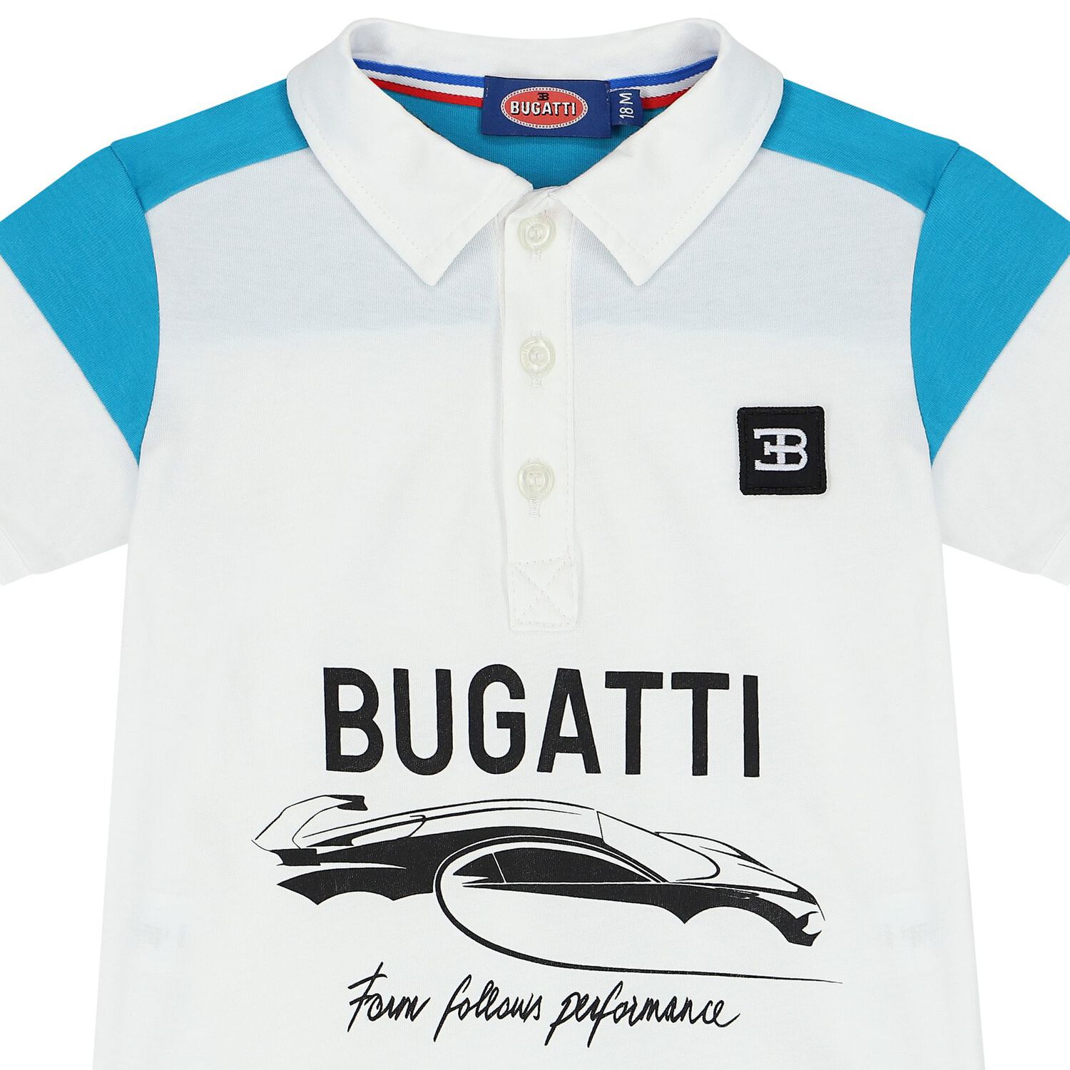 Younger Boys Blue & White Logo Polo Shirt, 1, hi-res