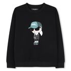 Boys Black Ikonik Logo Sweatshirt, 1, hi-res