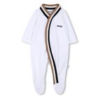 Baby Boys White Logo Babygrow Gift Set, 1, hi-res