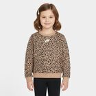 طقم ليجنز بالشعار باللون البيج والأسود للبنات, 1, hi-res