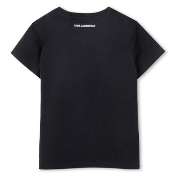 Girls Mini Me Black Ikonik T-Shirt