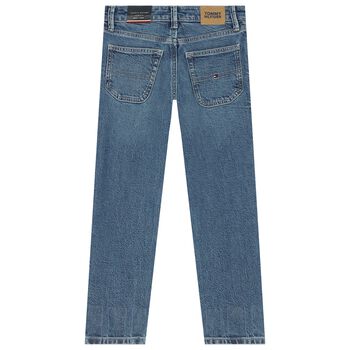 Boys Blue Logo Denim Jeans