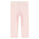Younger Girls Pink Logo Leggings, 1, hi-res