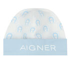 طقم أفرول بالشعار باللون الأزرق والأبيض للأولاد, 1, hi-res