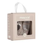 Baby Girls Beige Velvet Pre Walker Shoes, 2, hi-res