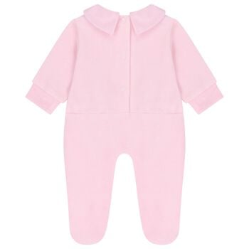 Baby Girls Pink Teddy Bear Babygrow
