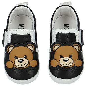 Black & White Teddy Bear Pre Walker Shoes