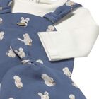 Baby Boys Ivory & Blue Babygrow Set, 3, hi-res
