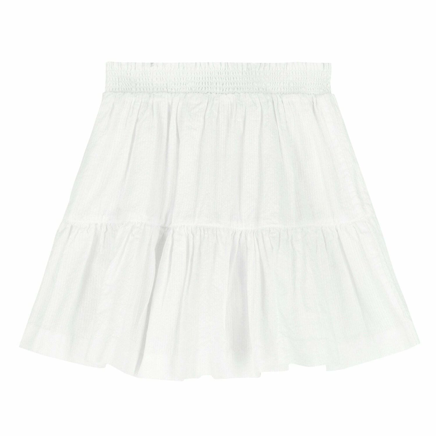 Girls White Logo Skirt, 1, hi-res