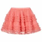 Girls Pink Tulle Skirt, 3, hi-res