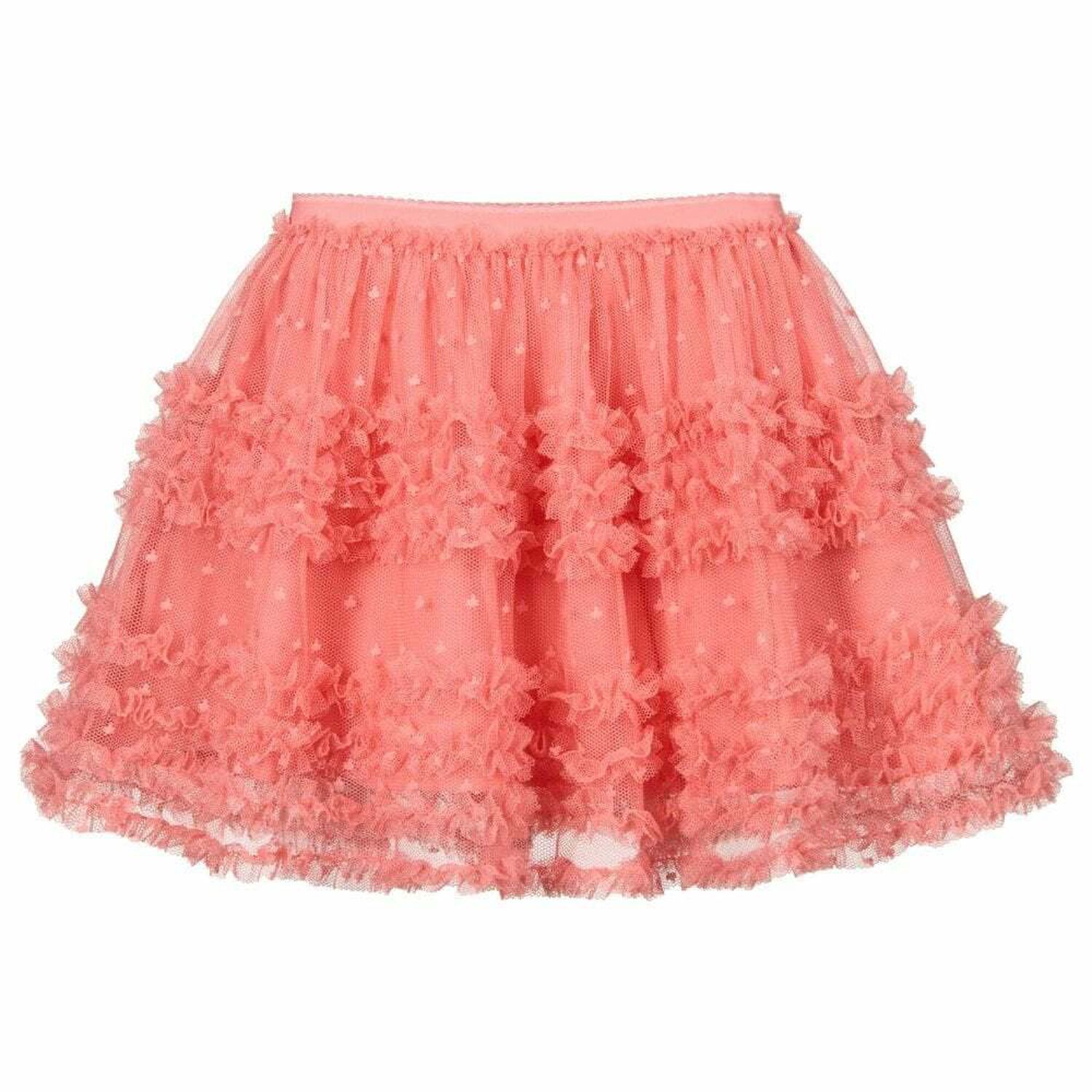 Girls Pink Tulle Skirt, 3, hi-res