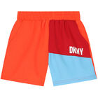 Boys Red Logo Swim Shorts, 2, hi-res