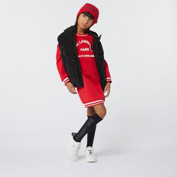 Girls Red Logo Dress