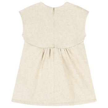 Younger Beige Girls Logo Dress