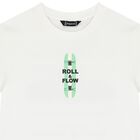 Boys White Skate Board T-Shirt, 1, hi-res