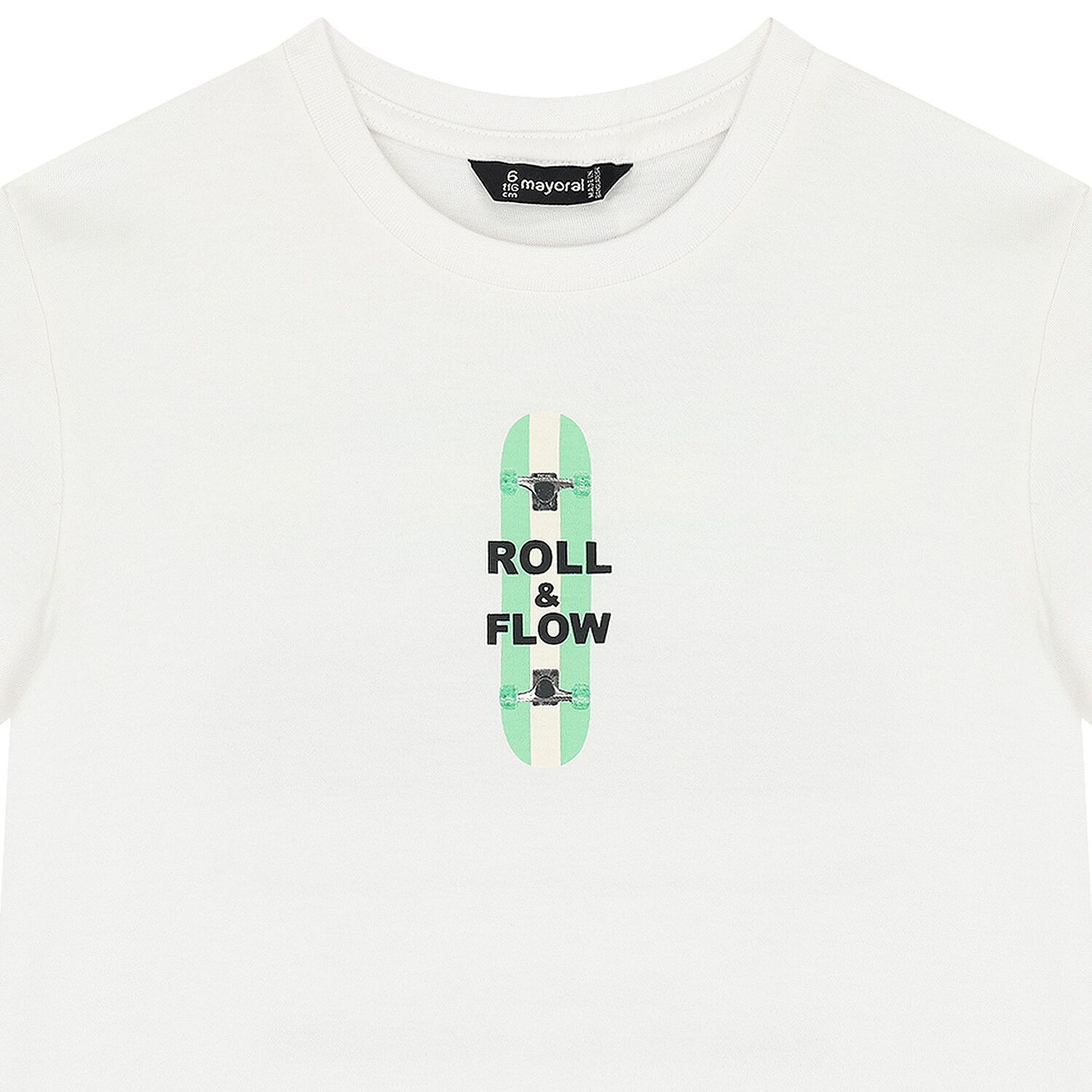 Boys White Skate Board T-Shirt, 1, hi-res