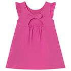 Younger Girls Pink Cotton Mermaid Dress, 3, hi-res