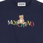 Younger Navy Blue Teddy Bear Logo Tracksuit, 2, hi-res