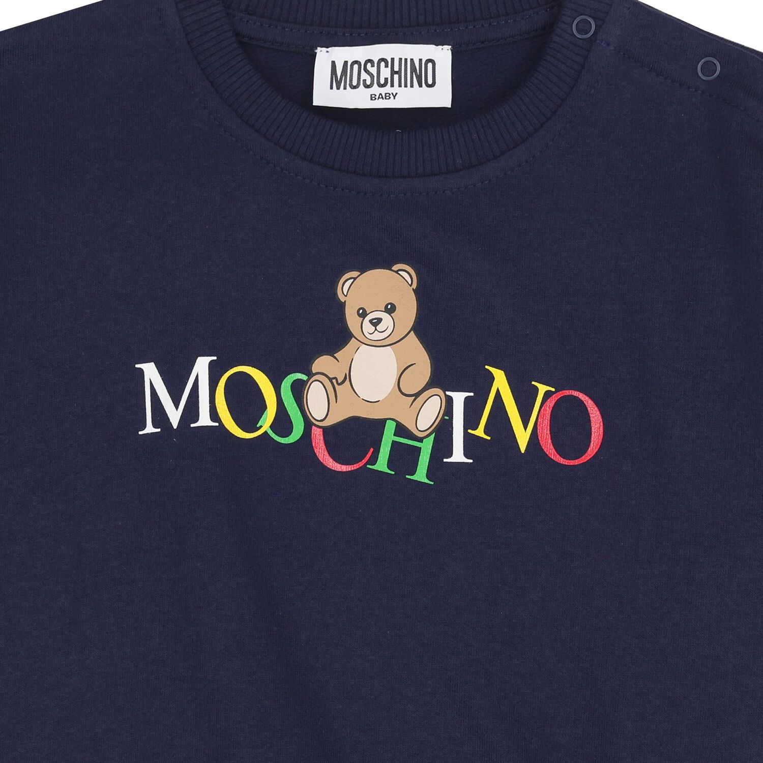 Younger Navy Blue Teddy Bear Logo Tracksuit, 2, hi-res