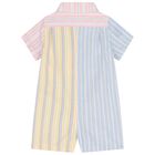 Baby Boys Multi-Coloured Striped Romper, 1, hi-res