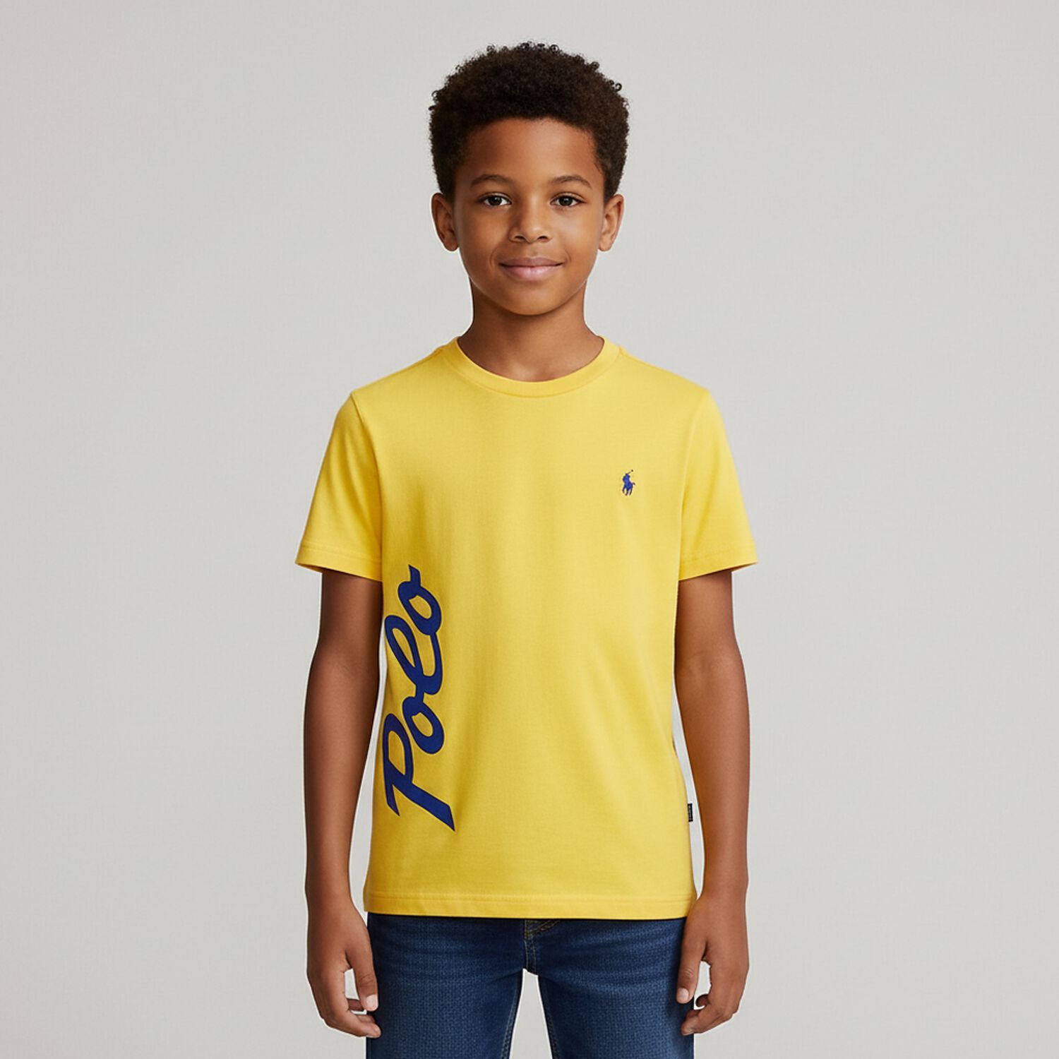 Boys Yellow Logo T-Shirt, 3, hi-res image number null