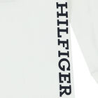 توب أولاد بأكمام بالشعار باللون الابيض, 1, hi-res