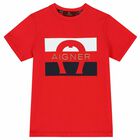 Boys Red Logo T-Shirt, 2, hi-res