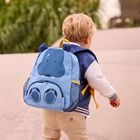 Boys Blue Hippo Backpack, 1, hi-res