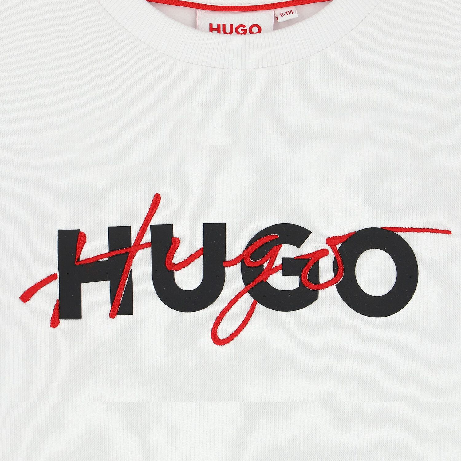 سويت شيرت أولاد بالشعار باللون الأبيض, 1, hi-res