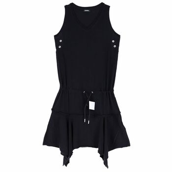 Girls Black Jersey Dress