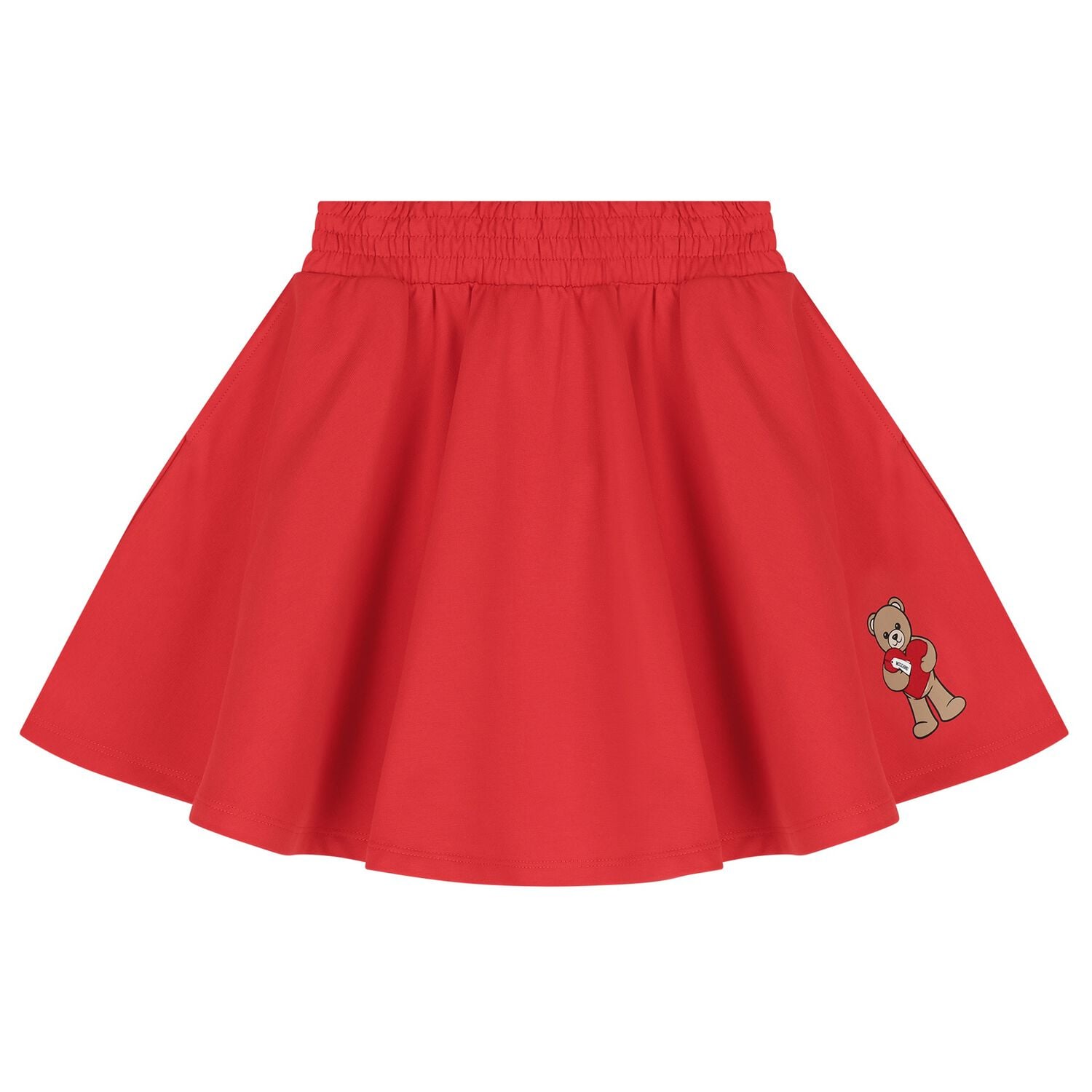 Girls Red Teddy Bear Skirt, 1, hi-res