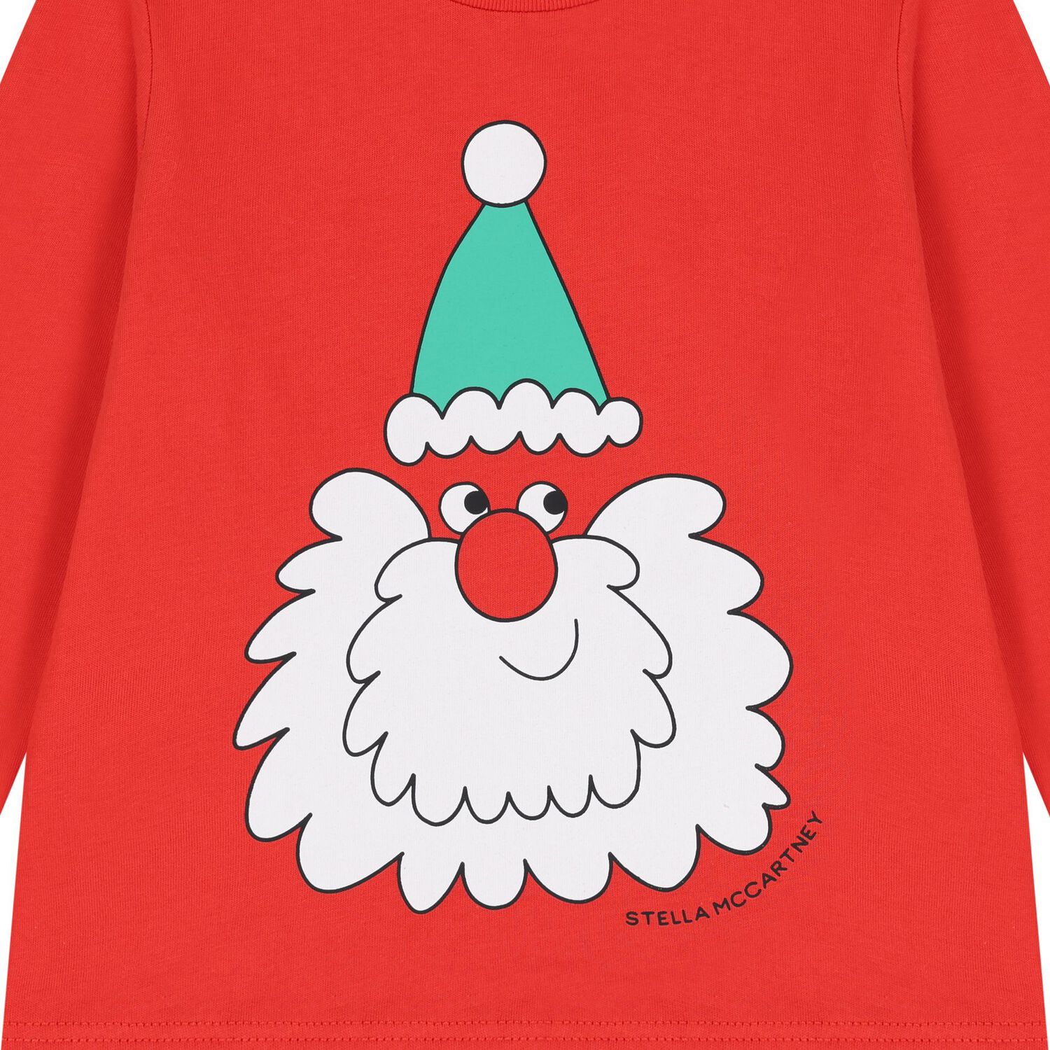 Red Santa Long Sleeve Top, 1, hi-res