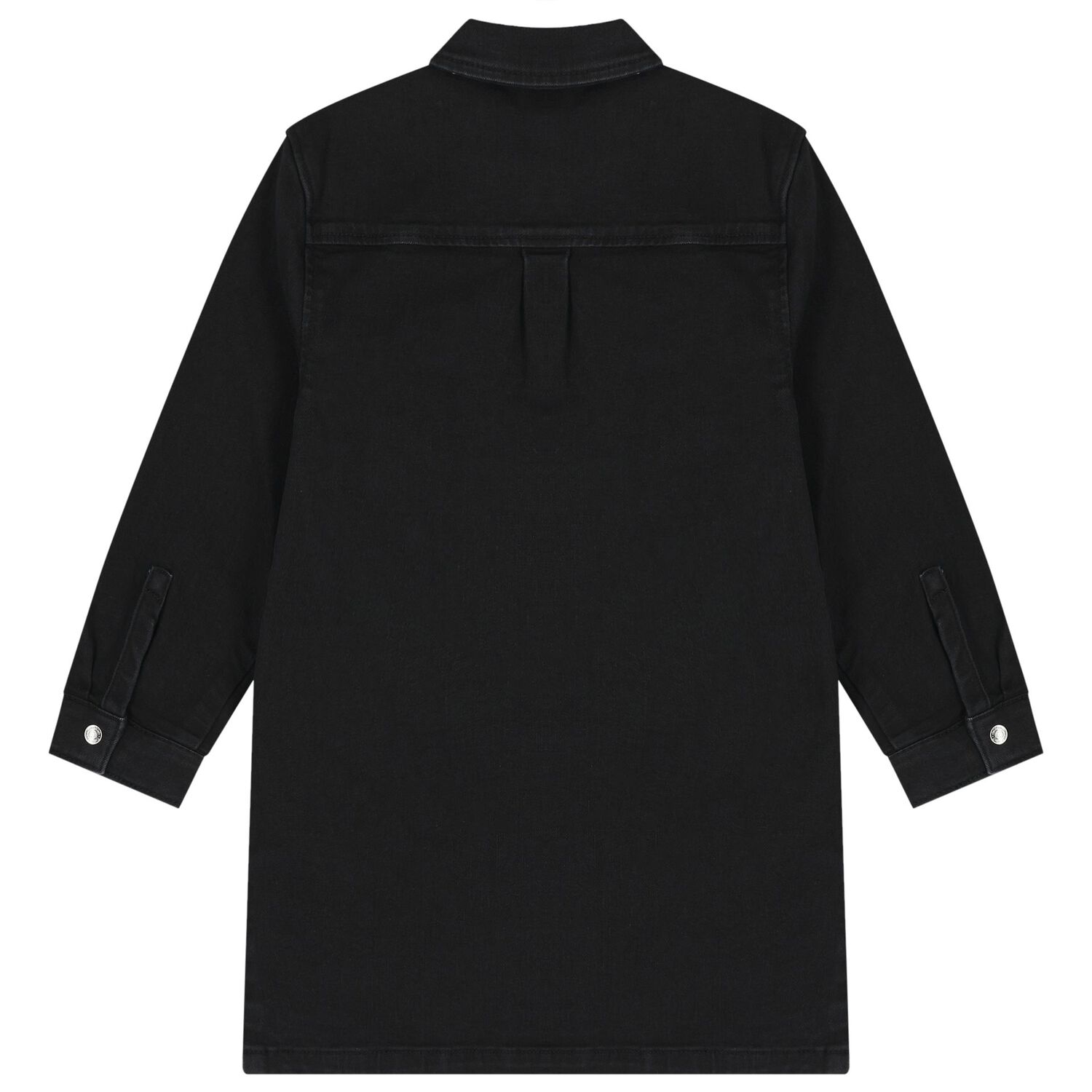 فستان جينز للبنات باللون الاسود , 1, hi-res