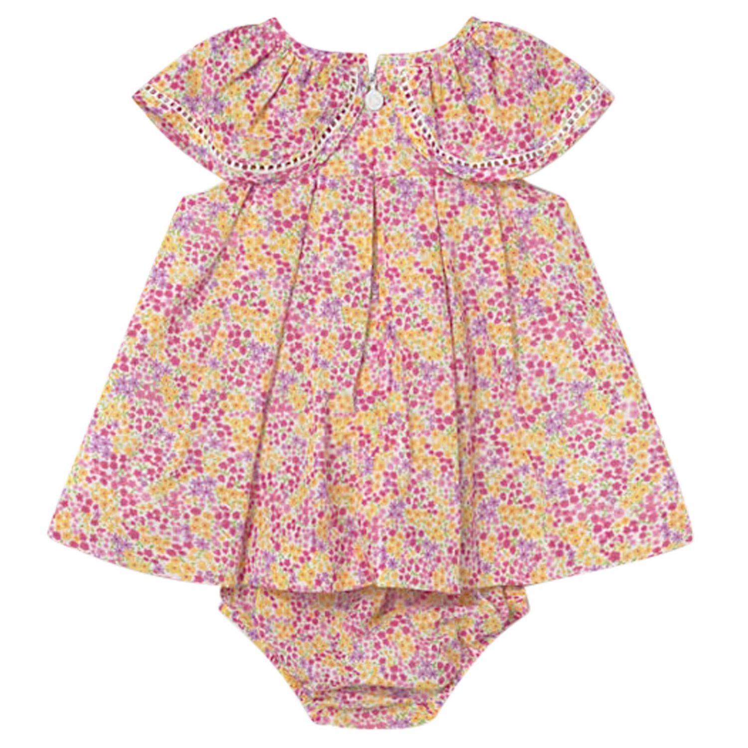 Baby Girls Pink Floral Dress Set, 1, hi-res