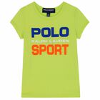 تيشيرت بالشعار باللون الاخضر للبنات, 1, hi-res